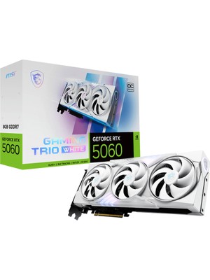MSI Msı VGA Geforce Rtx 5060 8g Gamıng Trıo Oc Whıte RTX5060 8gb Gddr7 128B DX12 Pcıe 5.0 X16 (3xdp 1xhdmı)