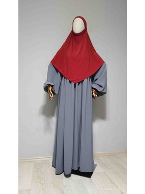 Ahrar Tesettür Kısa Boy Sandy Sufle Khimar Hazır Hijab Eşarp Kırmızı