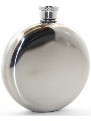 Paslanmaz Çelik Yuvarlak 5 Oz Tekli Matara ALK2676