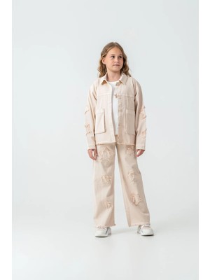 bebexy Garson Boy Krem Kot Takım Yıldızlı