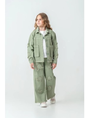 bebexy Garson Boy Yeşil Kot Takım Yıldızlı