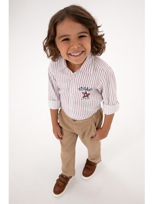 U.s. Polo Assn. Erkek Çocuk Kırmızı Gömlek Desenli 50316675-VR030