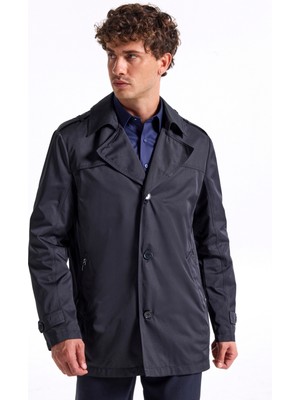 Fabrika Lacivert Erkek Trençkot F5WM-TRC 2873