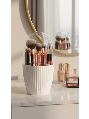 7 Bölmeli Çok Amaçlı Organizer, Diş Fırçalık, Makyaj Fırçası Düzenleyicisi