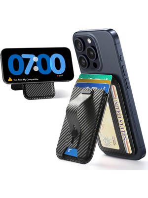 Esr 5 Kart Için Cüzdan Standı, Manyetik Parmak Halkalı Kart Tutucu, Magsafe ve Halolock ile Uyumlu Karbonfiber