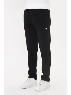 Marco Ferry Erkek Battal Kışlık 3 Iplik Eşofman Altı Siyah 201302-S