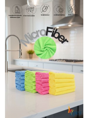 Vipex 10 Adet 40X40 Ultra Emiciliğe Sahip 160 Gsm Mikrofiber Bez