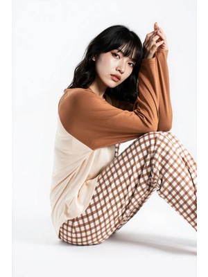 Ecrou Kadın Ekru Study Cafe Looks Reglan Pijama Takım