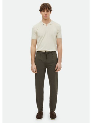 Ramsey Haki Düz Dokuma Jogging Fit Casual Pantolon