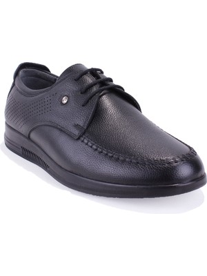 Dagoster DMA08-2002 Siyah Ortopedik Günlük Erkek Deri Ayakkabı