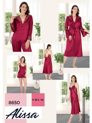 Alissa Kadın Saten Altılı Çeyiz Seti 8650