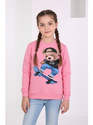 Kinderos Ayıcık Baskılı Kalın Çocuk Sweatshirt - 26K 1625