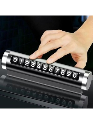 Venüs Shopping Telefon Numarası Plaka Silindiri Ayarı Renkli Metal Alüminyum Araba Geçici Park Kartı Evrensel Moda Oto Aksesuarları (4887)