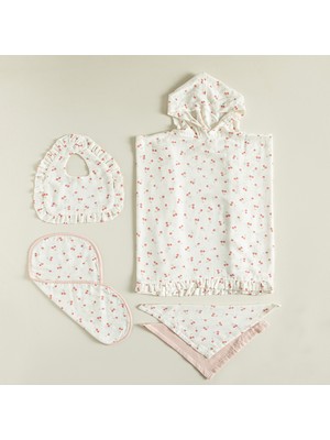 Chakra Cherry Boom Müslin Set Vanilya/pembe