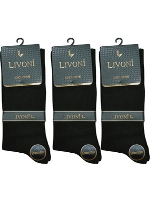 MiraLive Livoni Dikişsiz Bambu Erkek  Soket Çorap 3 Adet