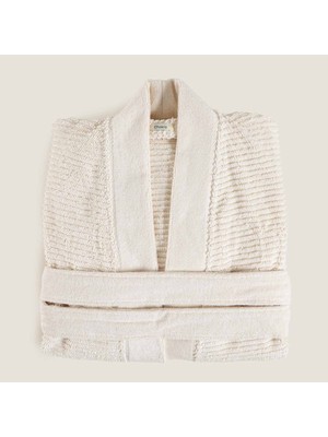 Chakra Carlına Unısex Bornoz Natural