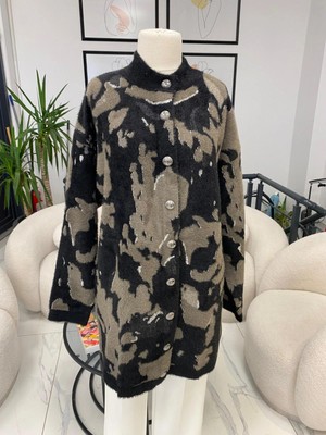 Nuss Angora Desenli Hırka