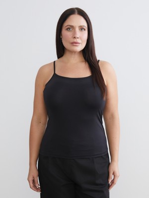 Soulife Büyük Beden Kare Yaka Askılı Kadın Atlet 2'li