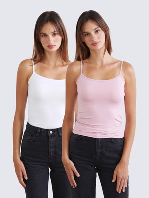 Soulife Kare Yaka Askılı Kadın Atlet 2'li