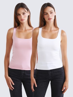 Soulife Kare Yaka Kadın Atlet 2'li