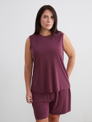 Soulife Bisiklet Yaka Modal Karışımlı Kadın Atlet