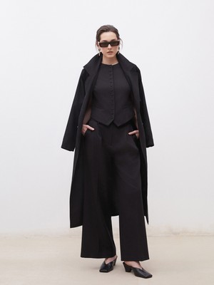 Soulife Loose Fit Krep Kadın Pileli Pantolon