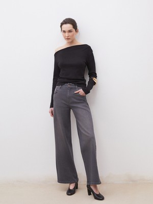 Soulife Wideleg Kadın Jean Pantolon