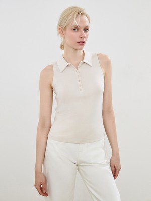 Soulife Polo Yaka Modal Karışımlı Kadın Atlet