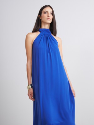 Soulife Halter Yaka Büzgülü Elbise