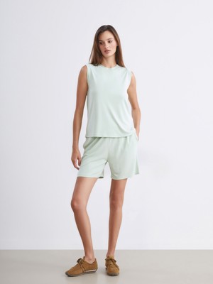 Soulife Beli Lastikli Kadın Şort