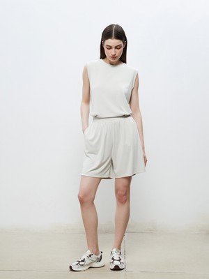 Soulife Beli Lastikli Modal Karışımlı Kadın Şort