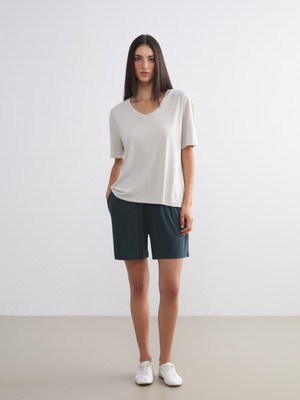 Soulife Beli Lastikli Kadın Şort