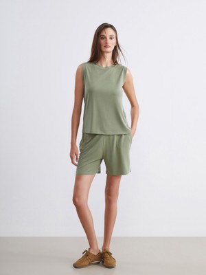 Soulife Beli Lastikli Kadın Şort