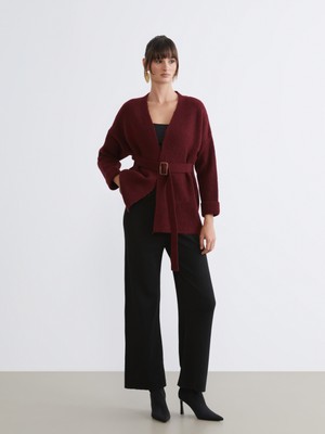 Soulife Beli Lastikli Kadın Triko Pantolon