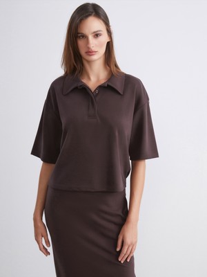 Soulife Polo Yaka Kadın Tişört