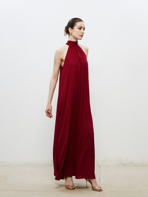 Soulife Halter Yaka Saten Elbise