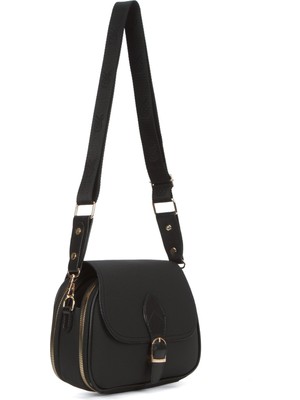 Newish Kadın Uzun Askılı Çapraz Omuz Çantası NEW357 - Siyah