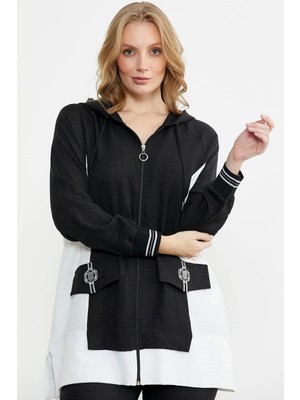 Sementa 76448 Keten Görünümlü Kapüşonlu Tunik Takım