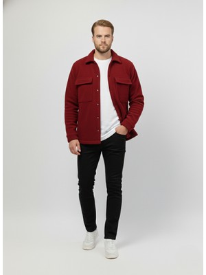 A02Teks Erkek Mevsimlik Spor Kesim Mont Çıtçıtlı Ceket Polar Erkek Gömlek