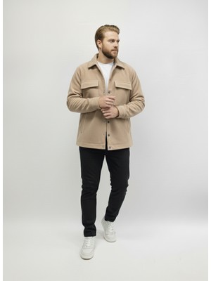 A02Teks Erkek Mevsimlik Spor Kesim Mont Çıtçıtlı Ceket Polar Erkek Gömlek