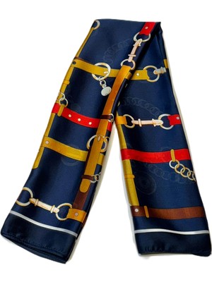 Nish&Chic Desenli Saten Fular