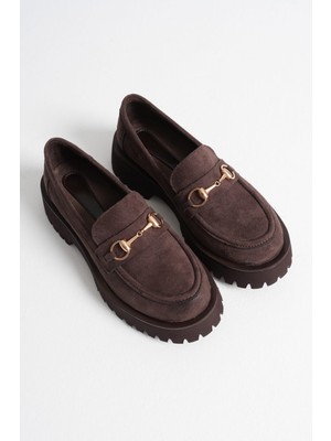 Zerenyus Doria Premium Toka Detaylı Acı Kahve Süet Günlük Loafer