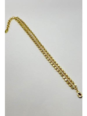 Nish&Chic Çift Sıra Dıamond Taşlı Badem Bileklik