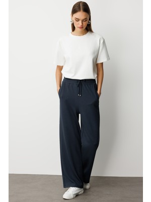 Mizalle Beli Lastikli Yumuşak Dokulu Antrasit Jogger Pantolo