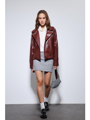 Antioch Bordo Kemerli Suni Deri Mont