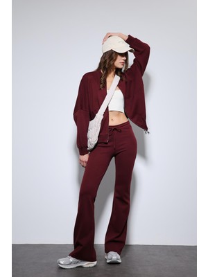 Antioch Bordo Bomber Ceket ve Ispanyol Paça Eşofman Takım