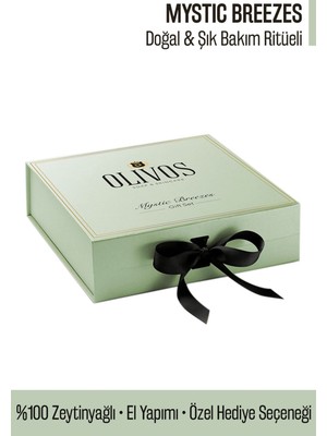 Olivos Mystic Breezes %100 Zeytinyağlı Hediye Sabun Seti (Şakayık & Eşek Sütü) | 3’lü El Yapımı Şık Kutu