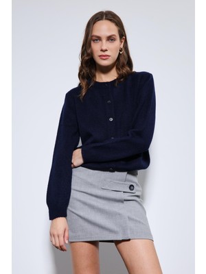 Antioch Lacivert Yumuşak Dokulu Hırka