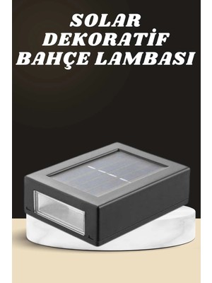 Mey İthalat Bfs Dekoratif Duvar Lambası Solar Güneş Enerjili Bahçe Aydınlatması