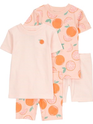 Carter's Küçük Kız Çocuk Pijama Set 4'lü Paket